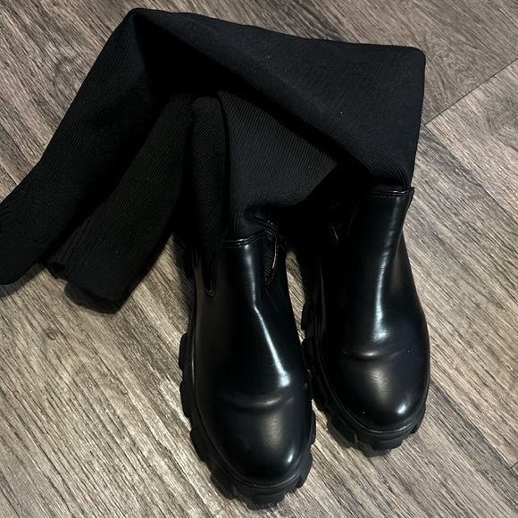 Shoes - Women's Over Knees Knitted Thigh High Boots